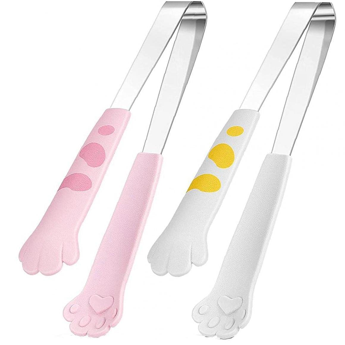 2 stks Kat Poot Tang Keuken Tang Rvs Koken Tang Voedsel Clips Dessert Klemmen Voor BBQ Koken Grillen Snoep, Suiker Zilver 2 stks Kat Poot Tang Keuken Tang Rvs Koken Tang Voedsel Clips Dessert Klemmen Voor BBQ Koken Grillen Snoep, Suiker Zilver