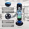 Inflatable Kids Punching Bag with Stand 63 inch with Stand Freestanding Punching Bag with Bounce Back Tall 63 inch Fitness Boxing Bag for Practice Kickboxing Taekwondo MMA Karate for Kids and Adults