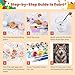 Paint by Numbers Kit for Adults Dog, DIY Paint by Number Flower, Arts and Crafts for Adults, Hobbies for Women, DIY Acrylic Oil Painting with Brushes, Wall Art and Room Decor Gifts 20x26 in R-4353