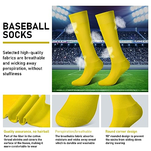 Image of Zhanmai Baseball Belt and Socks Combo, Adjustable Elastic Belt and Softball Socks, Multiple Sizes for Youth Boys Girls, Adult