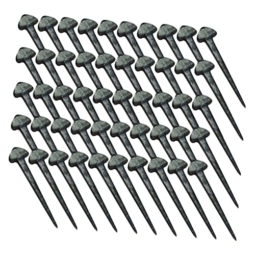 BESTonZON 50Pcs Durable Horseshoe Nails for Horse Hoof Care Replaceable Iron Hoof Fasteners Essential Portable Horse Equipment for Training and Grooming