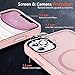 MOCCA Strong Magnetic for iPhone 11 Case,[Compatible with Magsafe][Glass Screen Protector+Camera Lens Protector] Slim Thin Shockproof Cover Case for iPhone 11 6.1 inch, Pink