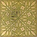 Main Street 24-Pack of 8 x 8" Wallpaper Tiles Peel and Sitck in Gold and Green Leaves Design for Kitchen Backsplash, Renter Friendly, Paper Wall Tiles for Your Home and DIY Projects