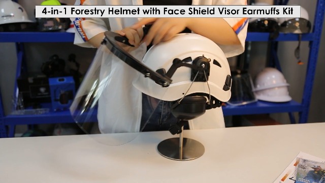 Aolamegs Safe Chainsaw Helmet with PC Full Face Shield and