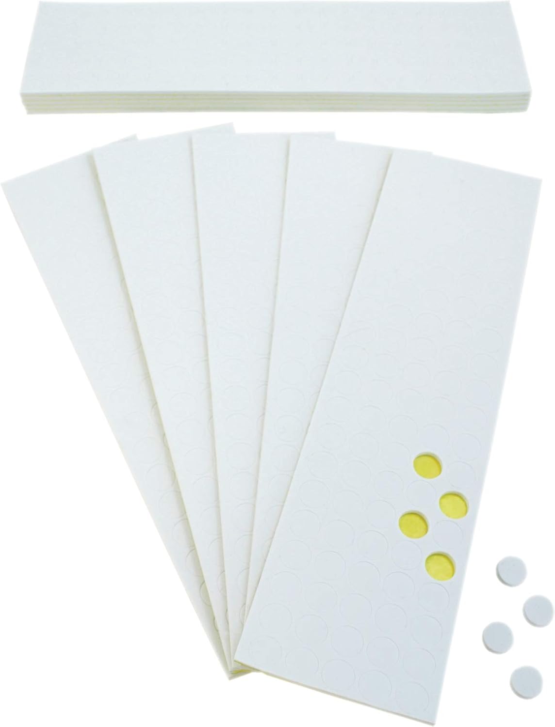1000 White Adhesive Backed Foam Dots CD / DVD Hubs (Rosettes) - #CDFODOWH - For Gluing Digital Media onto Most Surfaces! (Also Called Hubcaps or Caps)