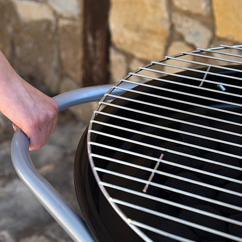 Aktive Barbecue Rotondo A Carbonella Ø51X51X82 Cm, Facile Da Trasportare E Portatile, 4 Altezze Regolabili, Include Due Griglie In Acciaio E Due Comandi Rimovibili - 6