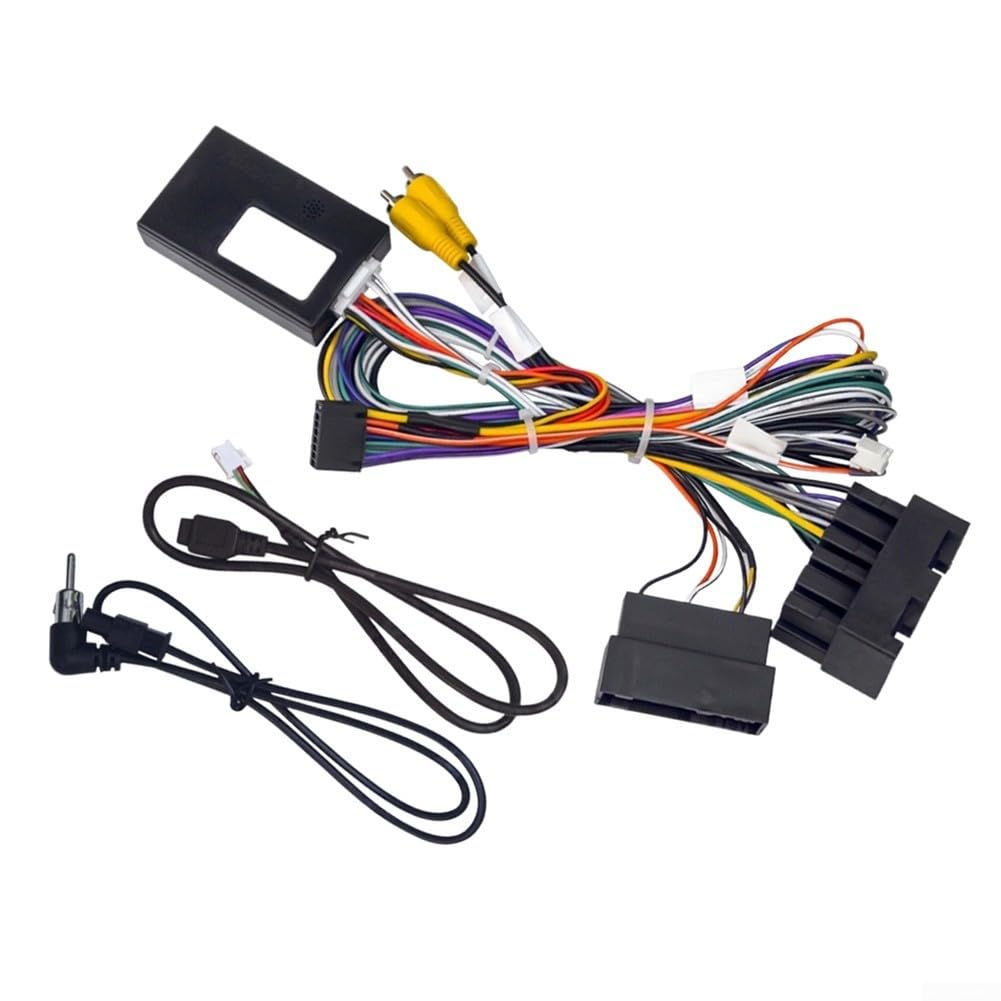 Kit de reequipamiento de 16 pines y cable de alimentación para radio de Ford Focus, Ka y Edge