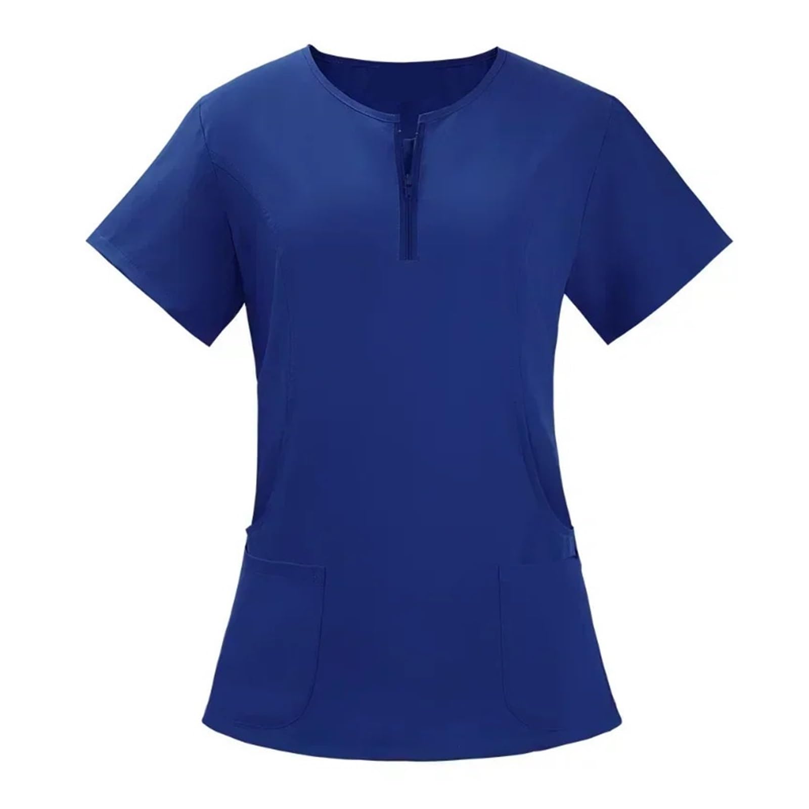 Uniforme Sanitario Mujer Ropa Top Farmacia Trabajo Hospital Doctor Enfermería Uniforme V-Cuello Jogger Enfermera Mujeres Casual Short(Burgundy Set,M(50-60KG))