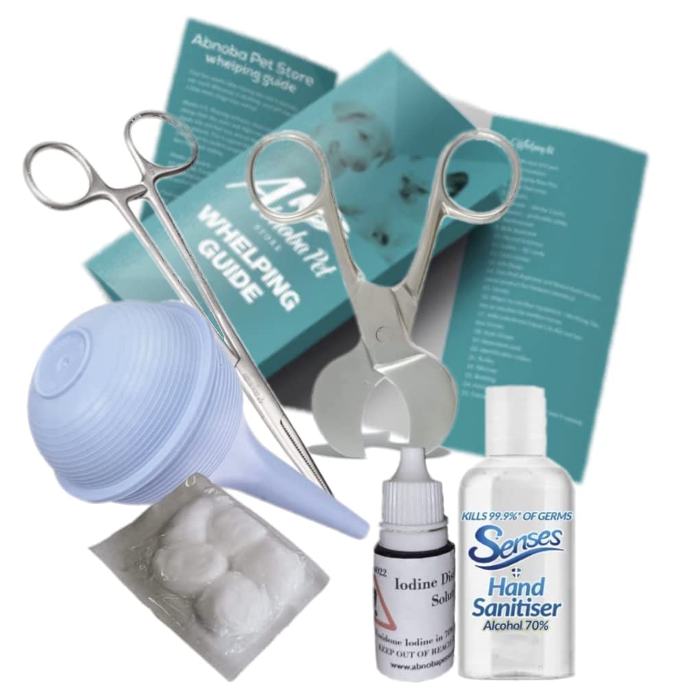 Abnoba Alpha Dog Whelping Kit Puppy Kitten Welping Box Aspirator Iodine