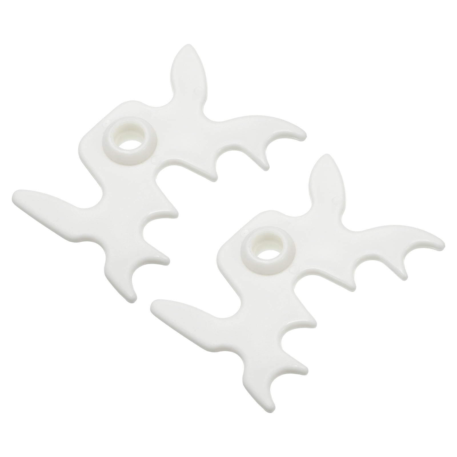 PATIKIL ビリヤードブリッジヘッド 2個 プラスチック プールビリヤードキュースティックブリッジ プラグイン 多機能 ビリヤードアクセサリー ビリヤード台用 ホワイト