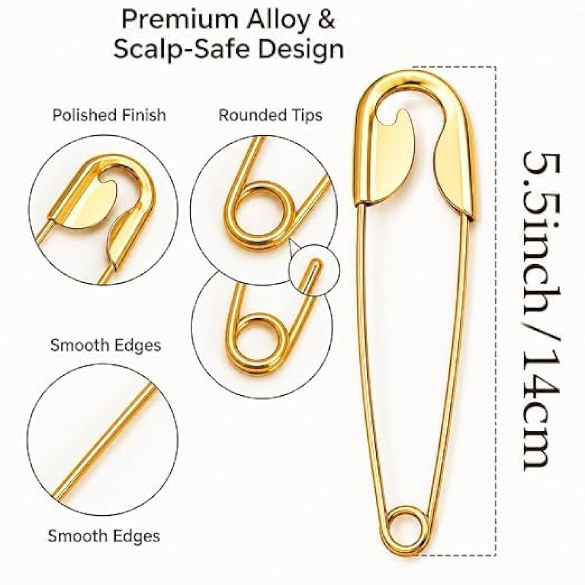 Oversized Stainless Steel Hair Pin, Durable Styling Accessory