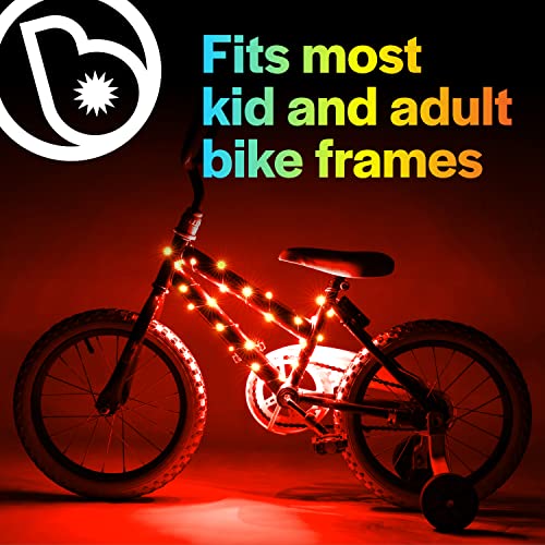 Brightz Cosmicbrightz Led Bike Frame Rope Light, Red - 6.5-Foot String Rope - Battery-Powered With On/Off Switch - Ultra Bright Color Keeps Your Ride Fun And Safe For Kids, Teens, & Adults #TOP3