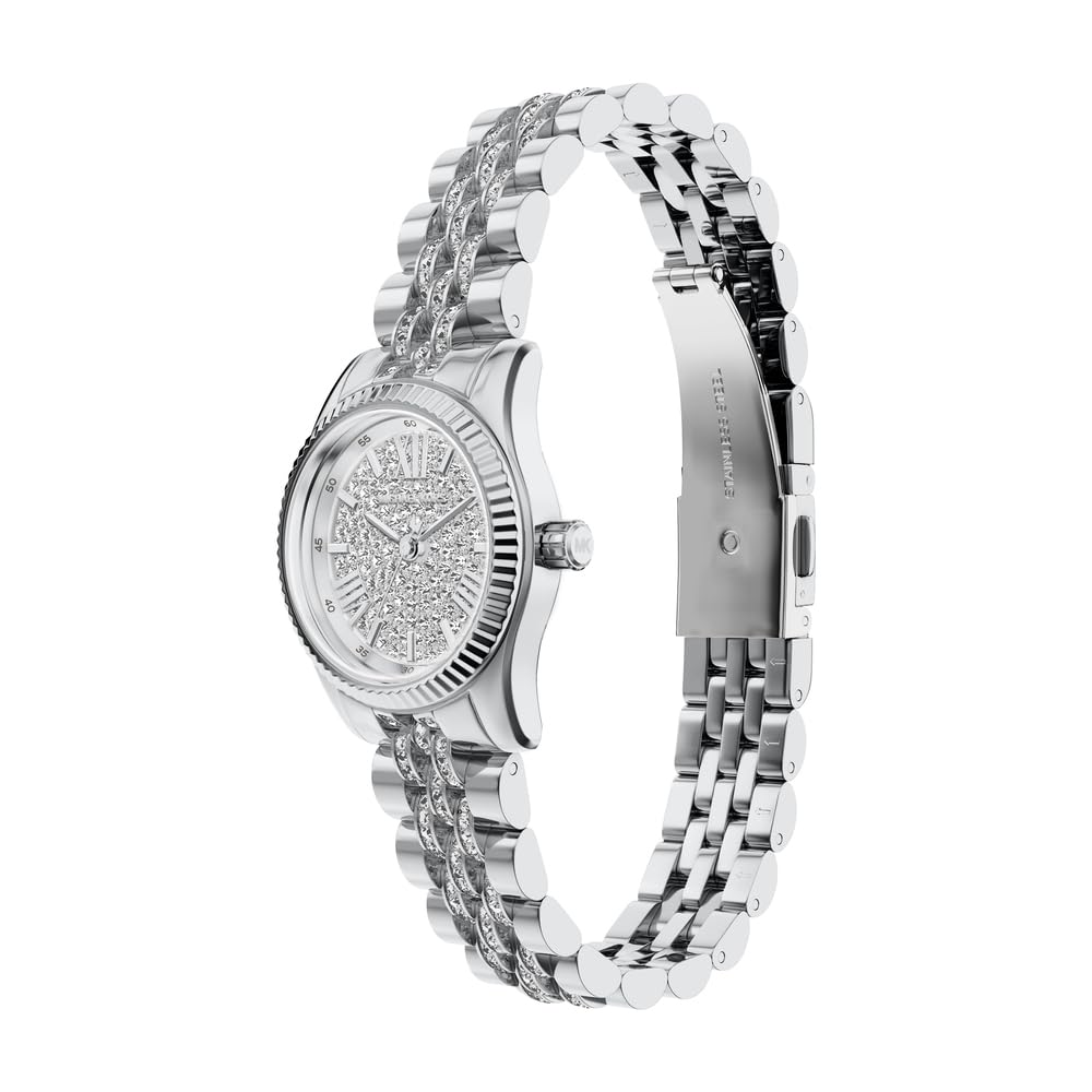 Michael Kors Lexington MK7577 - Reloj de Acero Inoxidable en Tono Plateado de 26 mm para Mujer