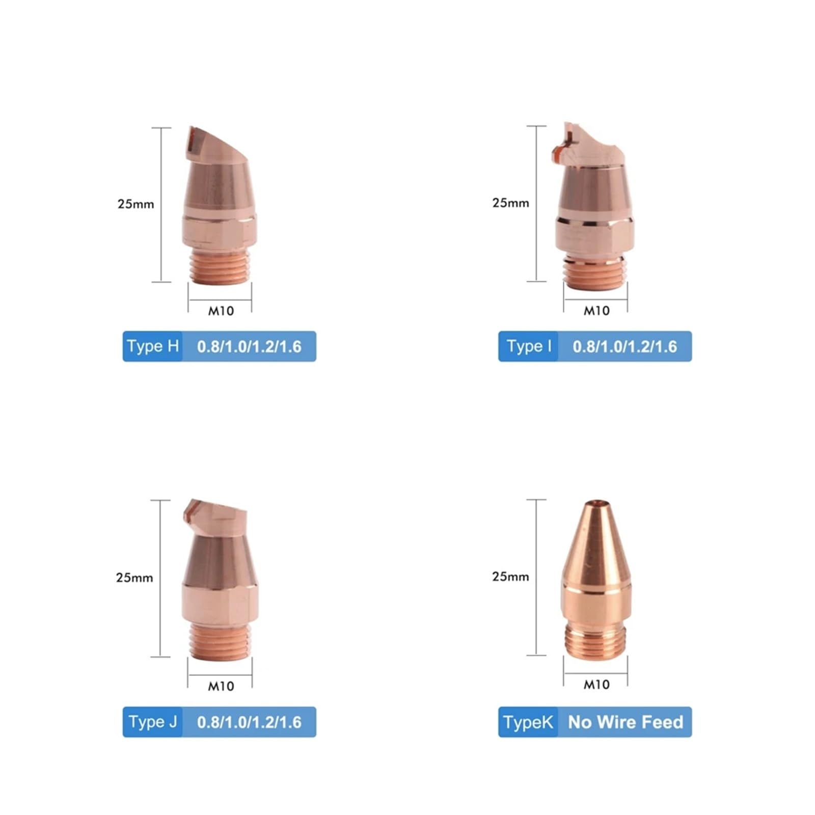 dysza do cięcia laserowego, Dysza do spawania laserowego M10 M16 kaliber 0,8 1 2 .6 przenośna pistoletu ręcznego(H,1.6mm)