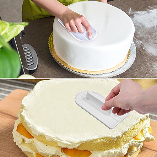 11 Pcs Cake Scraper Smoother And Fondant Kits, Sourceton Fabulous 6 Pcs Cake Decorative Scrapers Polisher And 5 Pcs Of Fondant Smoother Tools #TOP7
