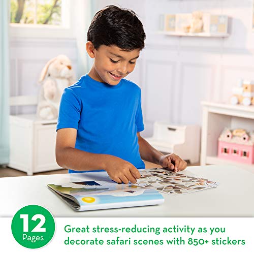 Melissa & Doug Mosaic Sticker Pad Safari Animals (12 Color Scenes To Complete With 850+ Stickers) #TOP1