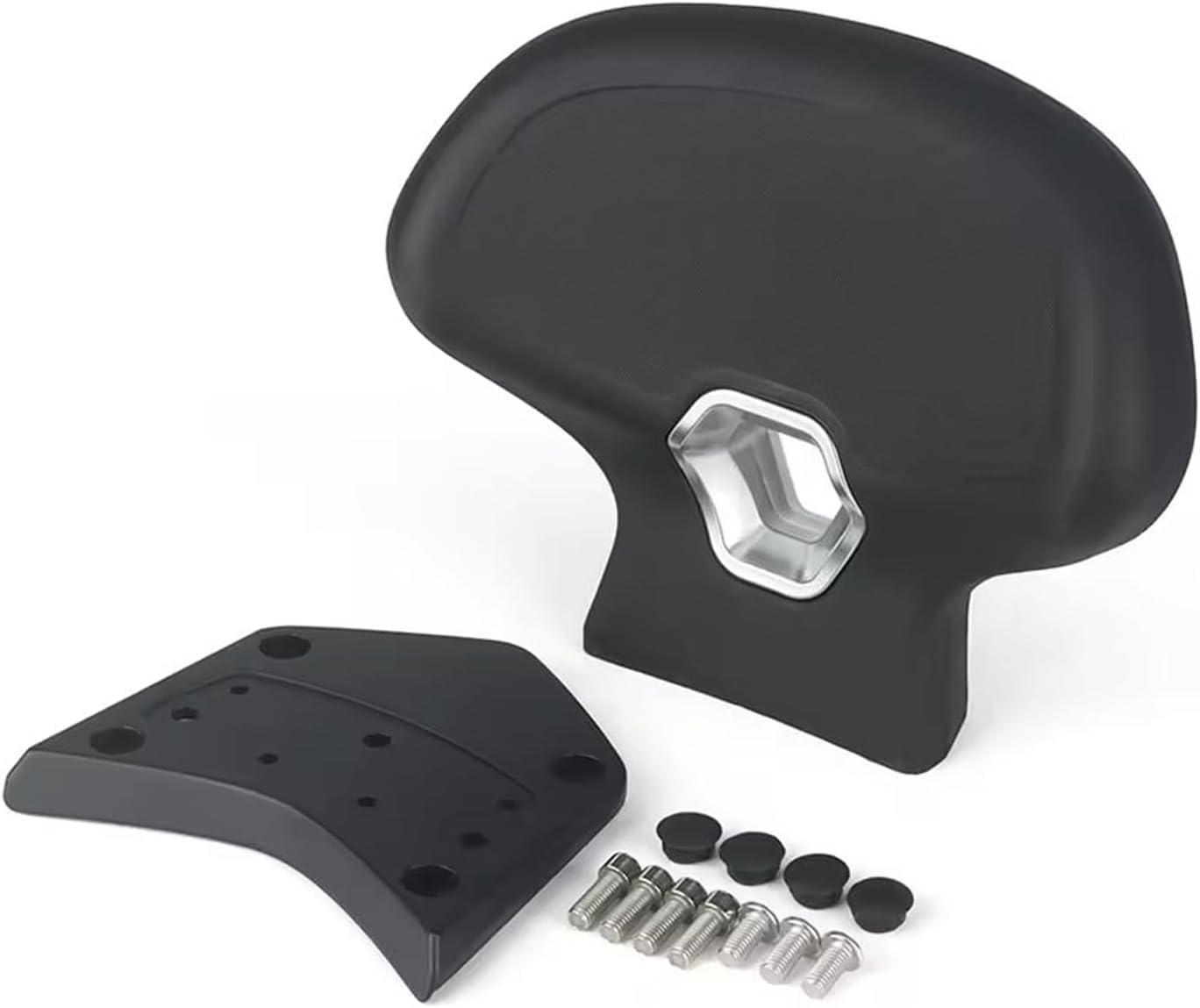 Motorcycle Accessories Rear Passenger Seat Backrest Cushion Back Rest Pad for Honda PCX 160 PCX160 and 125 PCX125 2021 2022 2023 (Black - PCX 160 125)