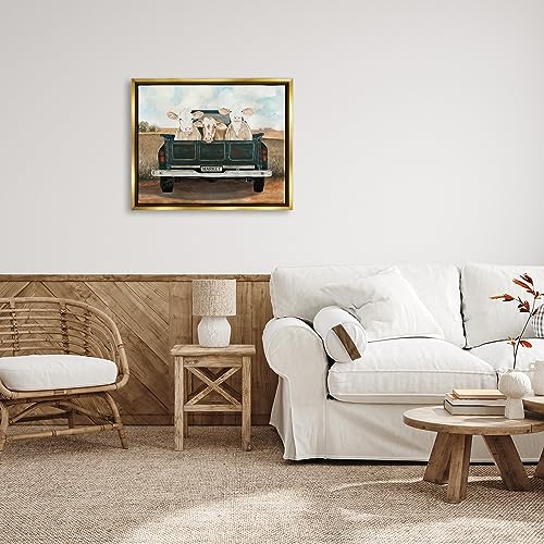Cows in Country Truck Canvas in rustic kitchen setting