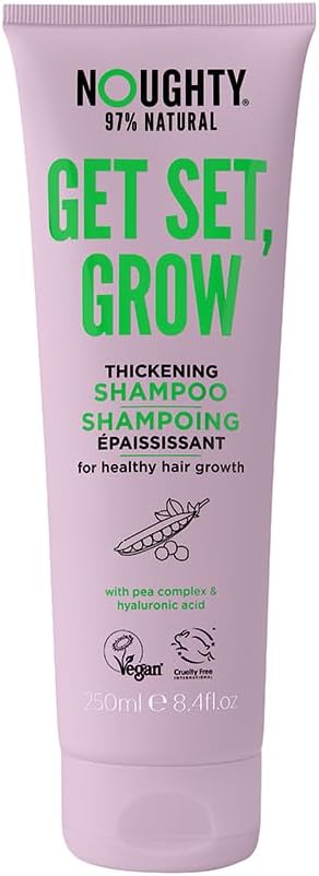 – 97% Natural,Get Set Grow Hair Thickening Shampoo,Optimise Scalp Health,Stimulate Roots,Promote Hair Growth,with Organic Garden Pea Sprouts,Green Robusta Coffee Beans & Piroctone Olamine,250ml