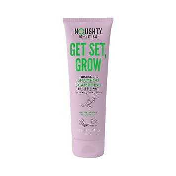 Noughty Get Set, Grow Hair Growth Shampoo Vegan Thickening Regrowth Repair Volumizing Hair Products No Sulfates No Parabens with Pea and Coffee Extract, 250 ml, 8.4 fl oz