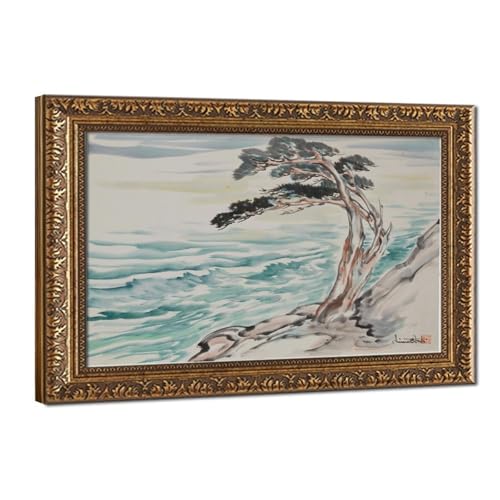 Impression sur toile cyprès solitaire Chiura Obata pour un salon zen