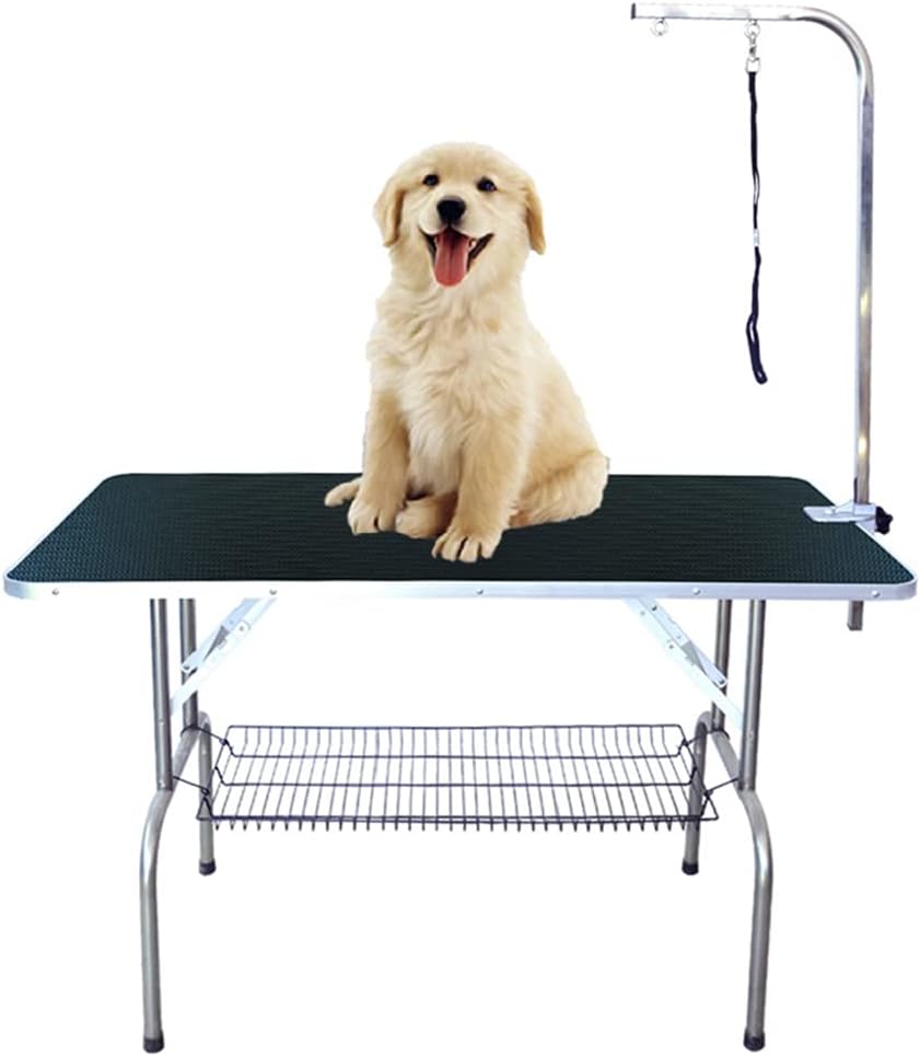 jxgzyy Professional Pet Grooming Table for Large Dogs Adjustable Height 43" Foldable Dog Grooming Table Portable Trimming Drying Table…