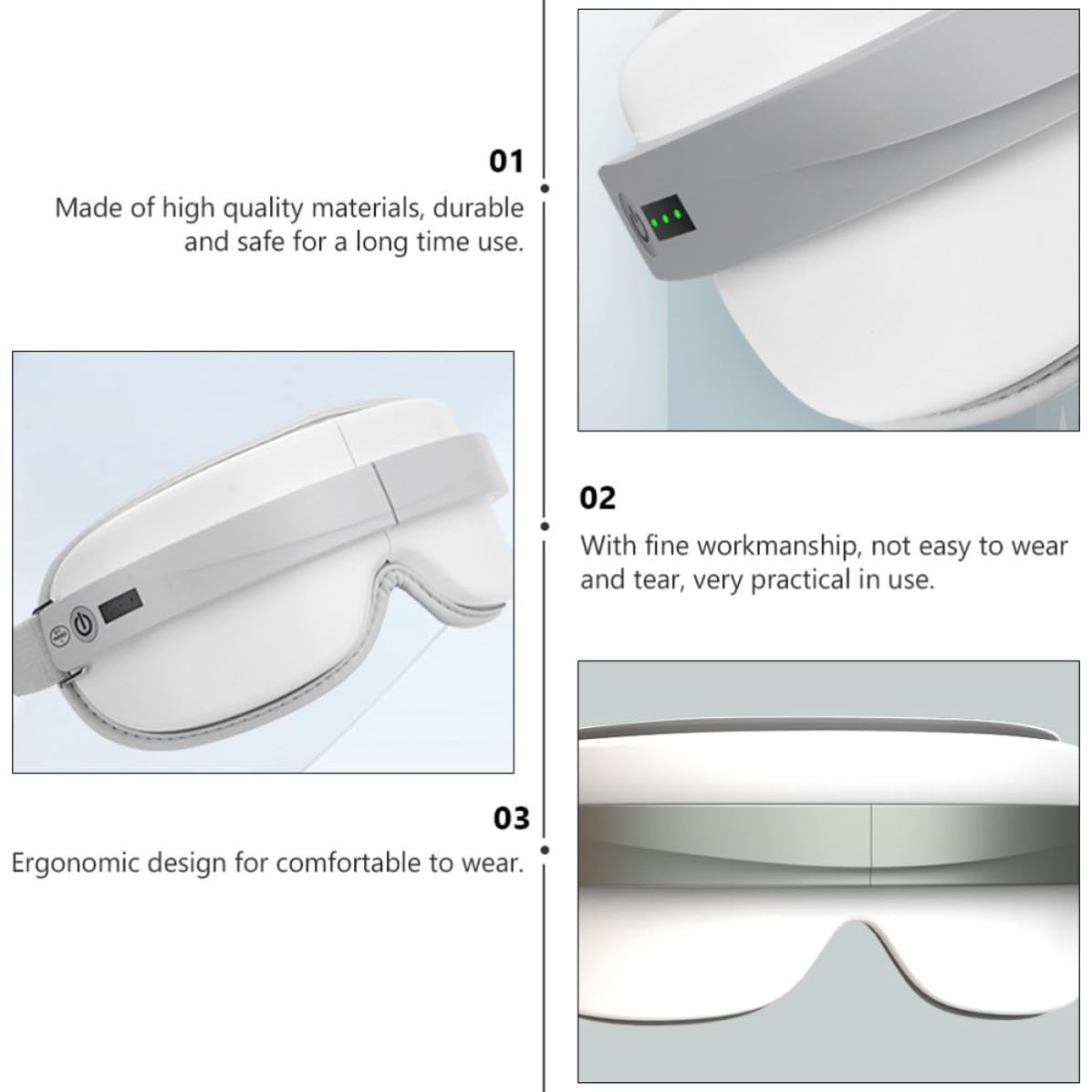 Masajeador de Ojos USB Recargable para Aliviar Fatiga Ocular