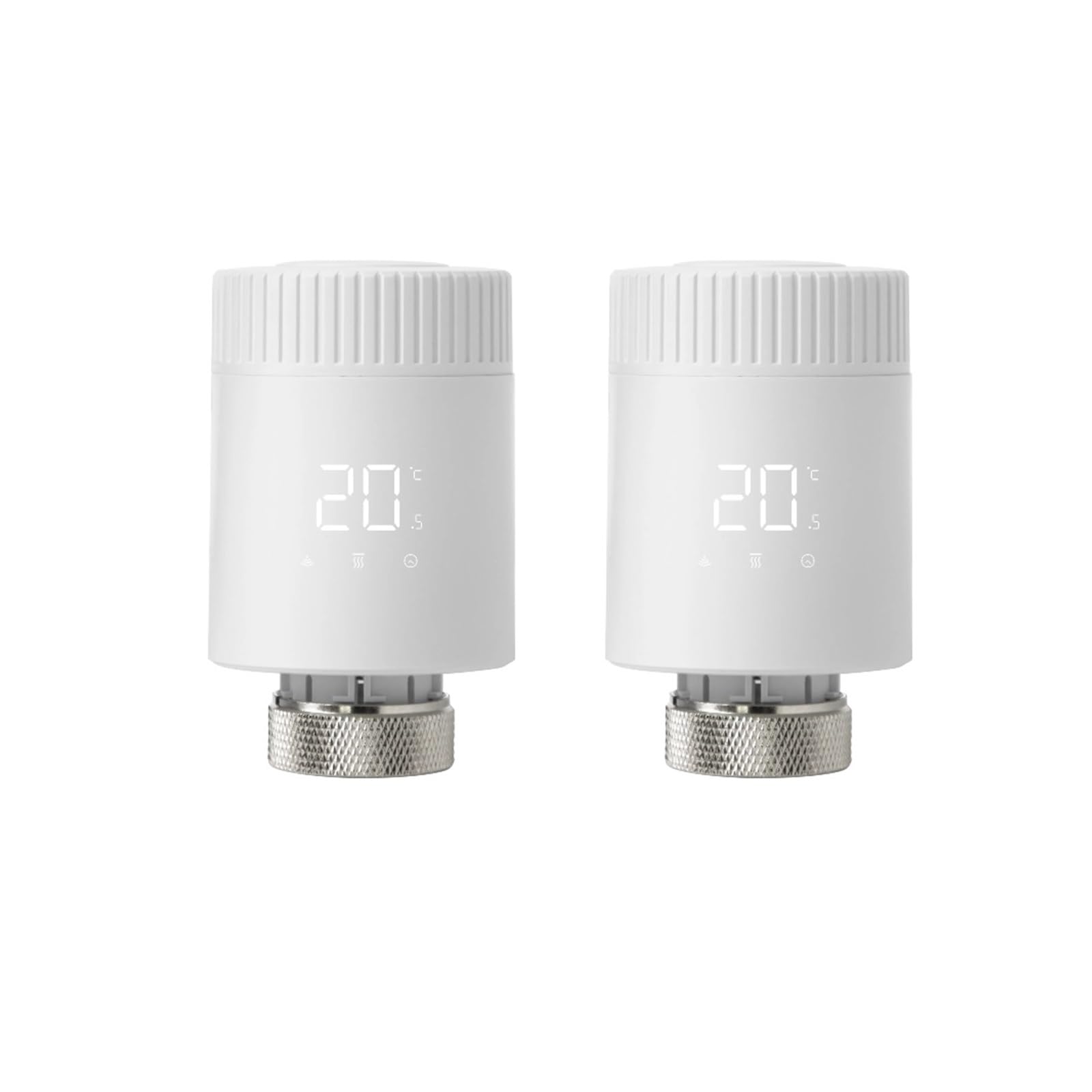 Attuatore Termostatico For Radiatore Smart TRV Valvola Termostatica Controllo Remoto Programmabile Regolazione Automatica(2pcs)