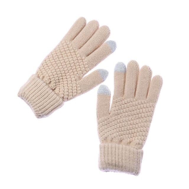 f s firmed string Firmed String WOMEN Warm Woolen Hand TOUCH Gloves Stretchable Winter Wool Biker Self Design Acrylic with Fingertip Touch (Free Size)-picture-20