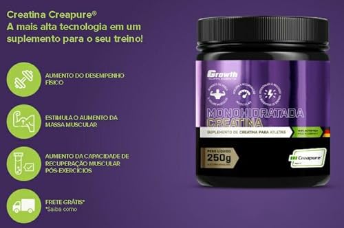 Creatina Monohidratada Creapure 250g - Growth Supplements - Original