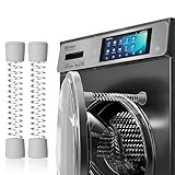2 Pack Front Load Washer Door Prop – Magnetic Door Holder with Flexible Spring & Adhesive Metal Discs, Keeps Washing Machine Door Open to Prevent Odors, Ideal for Laundry Room Organization – Gray