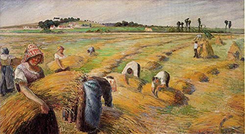 Peintures sur toile La Récolte de Pissarro pour créer une ambiance bucolique et apaisante
