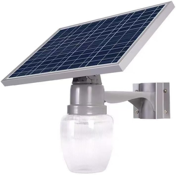 Solar Powered LED Post Light, Outdoor Garden Lamp with Wall Mounted or Pole Mounted, Dusk to Dawn