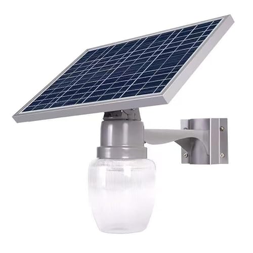 NICELAMPHK Solar Powered LED Post Light, Outdoor Garden Lamp with