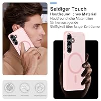 Pilaru Super Magnetisch Handyhülle für Samsung Galaxy S24 / S25 hülle : (MagSafe kompatibel) Militärschutz Extrem Langlebig Matt Transluzent Kratzfest Anti Fingerabdruck Case für S24 / S25 Rosa – Ansicht 5