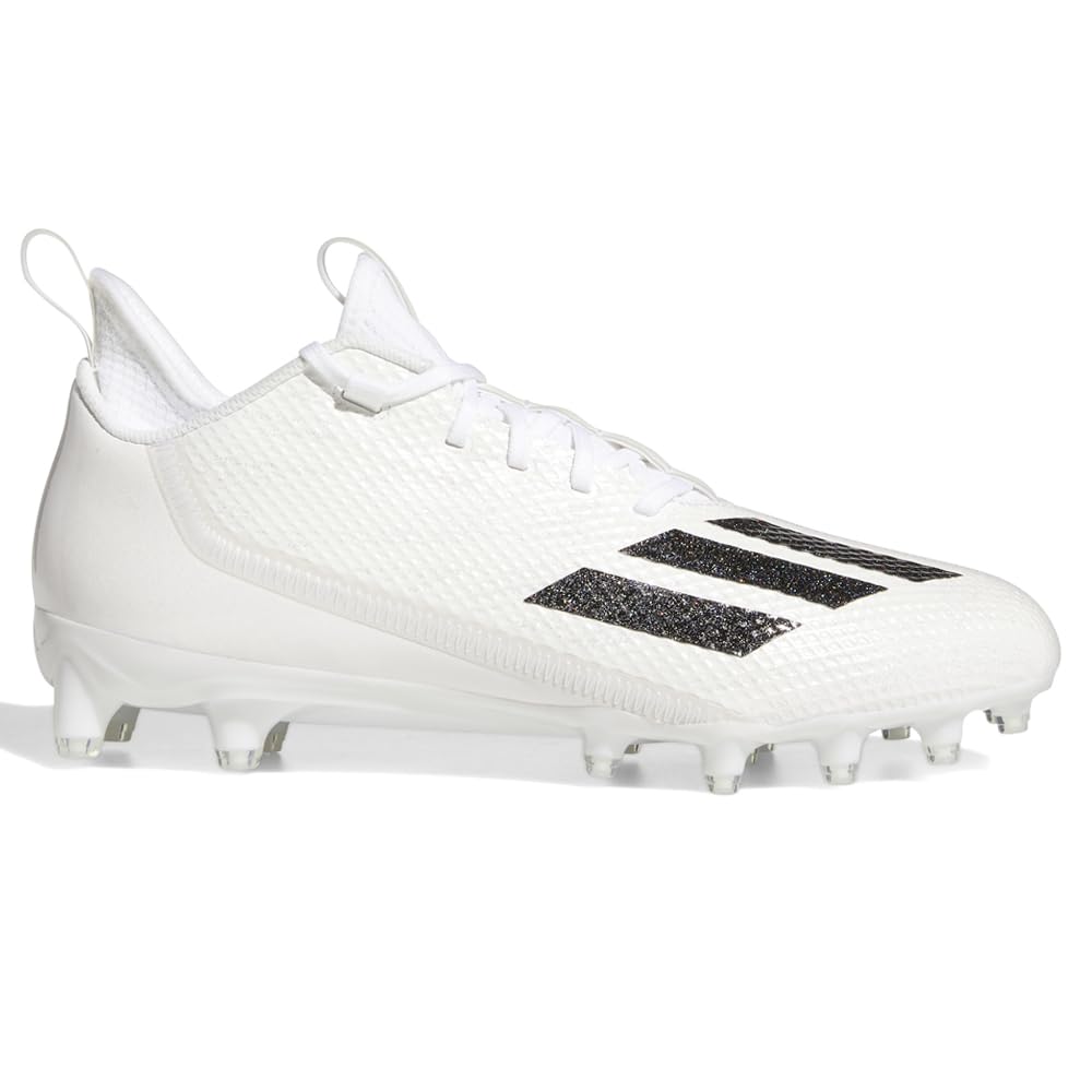 adidas Men's Adizero Scorch Football Shoe, White/Black/White, 14