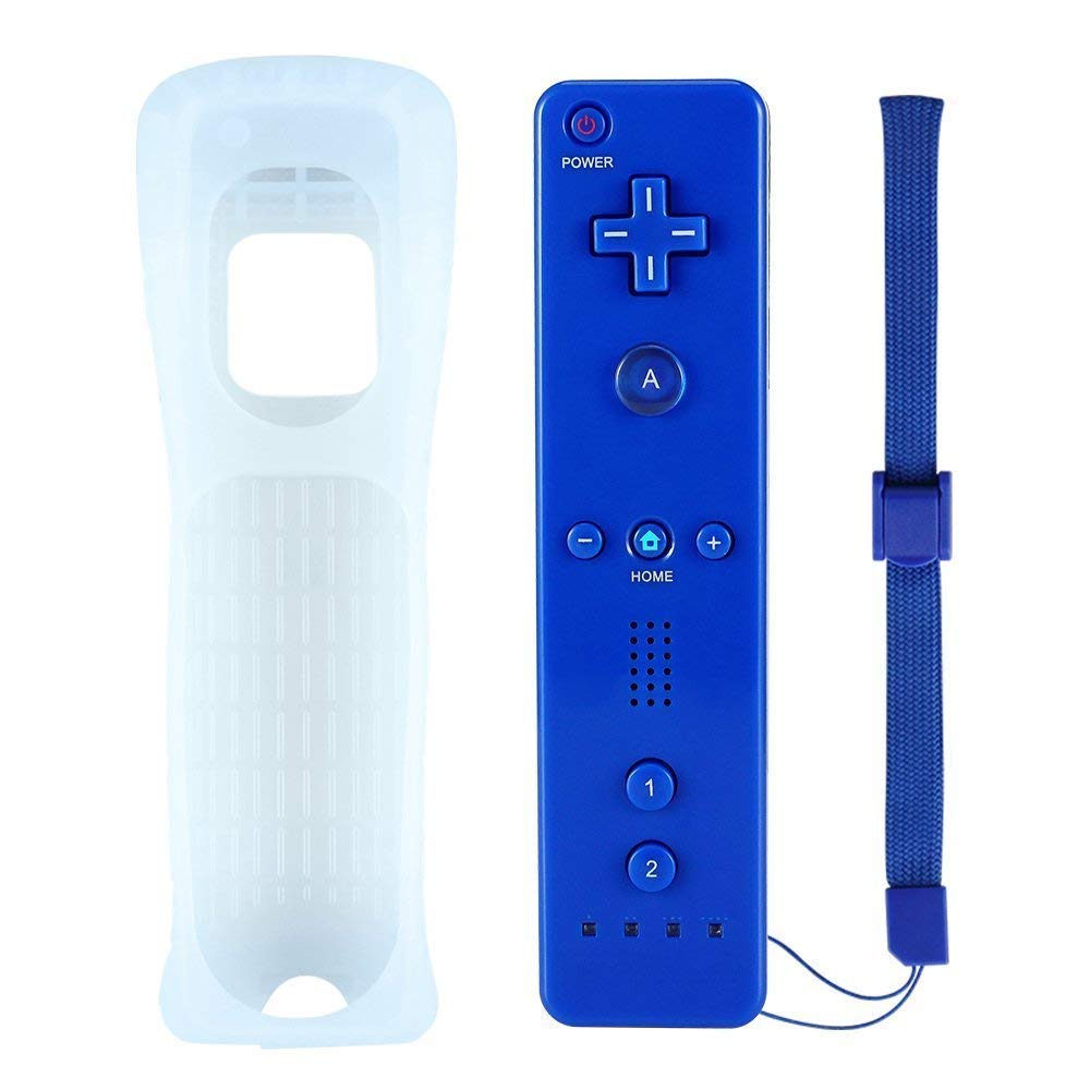 Manette de Jeu pour Wii U, Motion de Jeux Télécommande Elégents Multijoueurs Housse de Protection (Bleu foncé)
