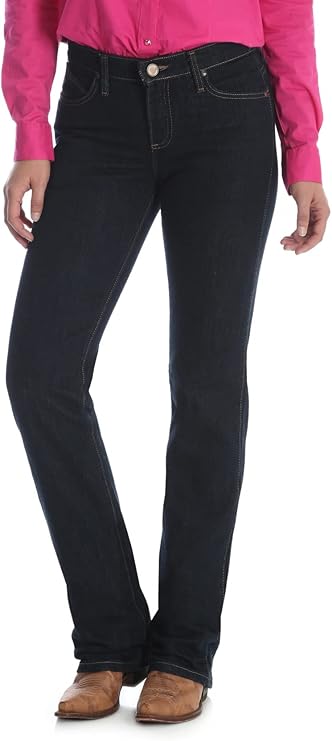 Wrangler Women's Q-Baby Mid Rise Boot Cut Ultimate Riding Jean