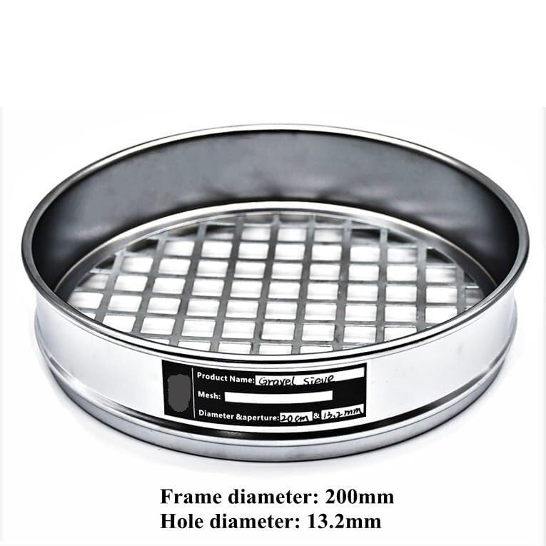 Tamiz de grava de 20 cm con cubierta cromada - Tamiz de prueba estándar de laboratorio (apertura 0,15-53 mm)(19 mm)