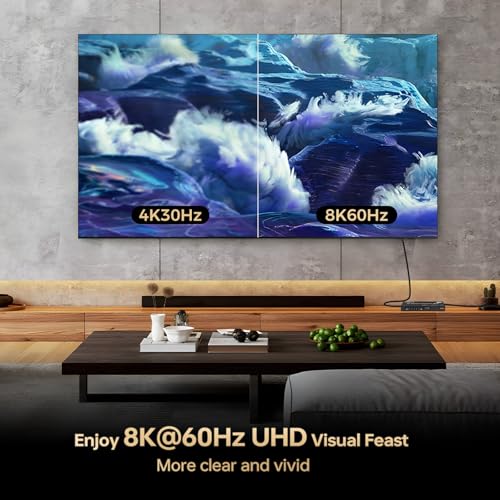 Image of 8K HDMI Switch 5 in 1 Out, HDMI 2.1 Switch 4K@120Hz 8K@60Hz 5 Port HDMI Switcher Splitter, Compatible with PS5,Nintendo Switch, Xbox, Apple TV Fire Stick,Laptop, Monitor,