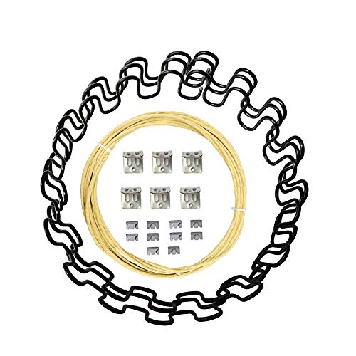 YLM1991 27inch Sofa Upholstery Spring Replacement- 3pk Spring with Clips,Stay Wire for Furniture Chair Couch Repair (4pcs Set)