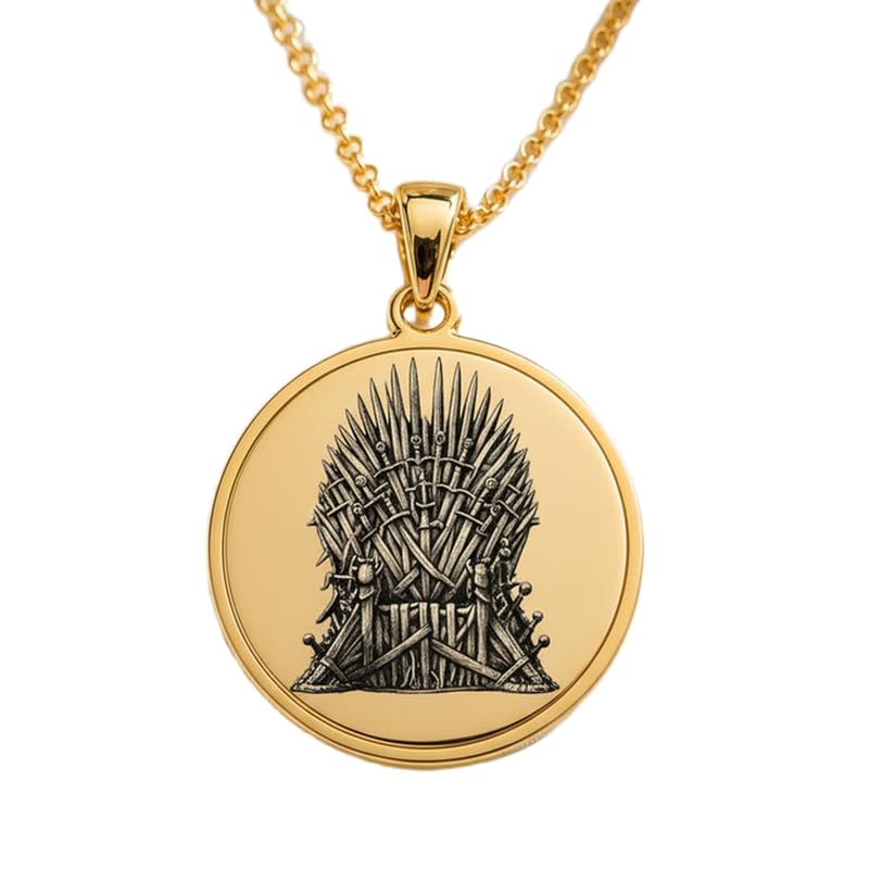 Collier philosophe grec gravé en argent 925 et or, l'excellence de l'artisanat LKBEADS