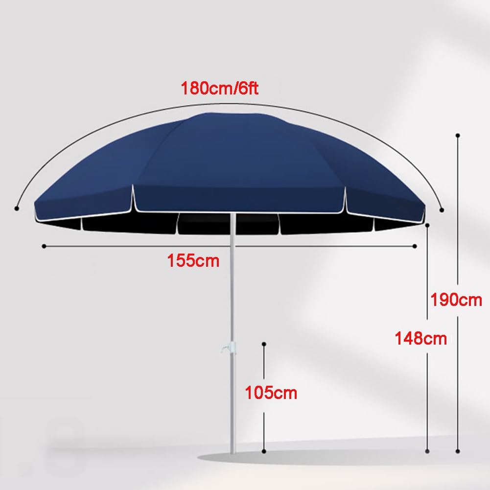 Parasol ogrodowy, parasol tarasowy do użytku na zewnątrz, regulowana wysokość, ochrona przed promieniowaniem UV, na balkon, podwórko, taras i basen