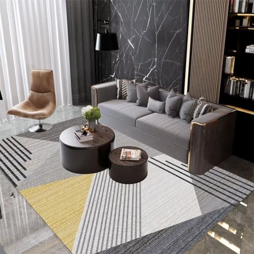 Tapis intérieur gris antidérapant et facile à nettoyer 60x110cm - 2
