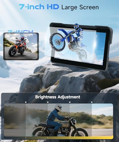 Image of 7 inch Motorcycle CarPlay GPS Navigation System, Portable CarPlay Screen