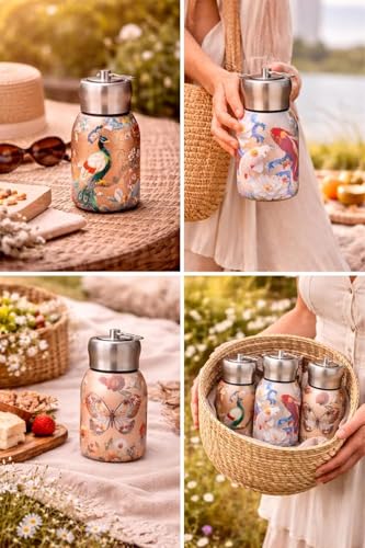 Image of Mini Water Bottle 300ml Vacuum Insulated Stainless Steel Water Bottle|Double Wall Leakproof Hot&Cold | Mini Portable Travel Mug for Office,Gym,Hiking,Bottle for Daily Use & Gifting