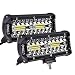 LED Light Bar, Atralife 7 Inch 240W 24,000lm LED Work Light Spot Flood Combo LED Lights - IP68 Waterproof Driving Fog Off Road Lights - 2 Years Warranty, 2 Pack