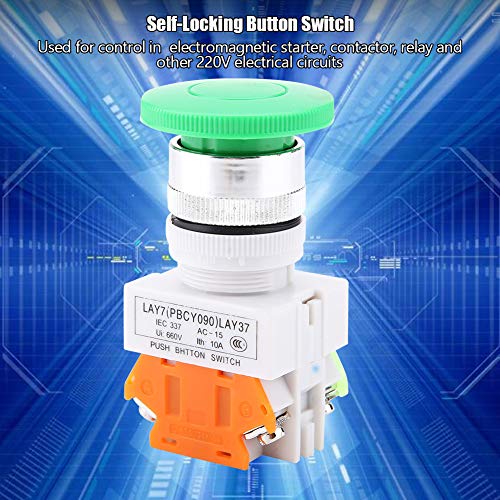【 】 Interruptor momentâneo durável e confiável de 22 mm, interruptor de restauração automática de is
