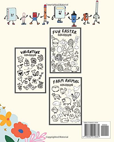 Coloring Book For Kids, Wild Animals, Sea Animals, Fruits, Vegetables, Ocassions (Halloween, Valentine, Easter) and More! image 3