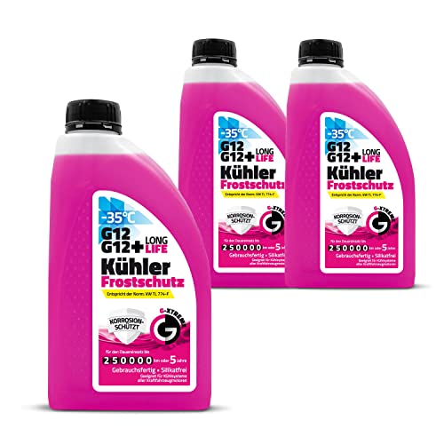 Gamix Kühlerfrostschutz G12/G12+ – Gebrauchsfertige Kühlflüssigkeit Auto – Frostschutz bis -35 °C – 2 L – Longlife 5 Jahre